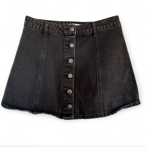 Forever 21 black denim button up mini  Skirt size 28